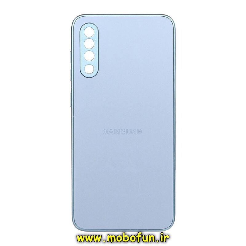 قاب گوشی Galaxy A70 - Galaxy A70S سامسونگ مدل PVD ضد خش پشت گلس شیشه ای محافظ لنز دار آبی کد 433