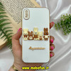 قاب گوشی iPhone X - iPhone XS آیفون طرح ژله ای مای کیس گلد لاین دور طلایی عروسکی سه بعدی محافظ لنز دار سفید کد 698