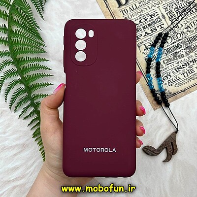 قاب گوشی Moto G51 5G موتورولا سیلیکونی اورجینال سورا SORA پاک کنی درجه یک زیربسته محافظ لنز دار زرشکی کد 3