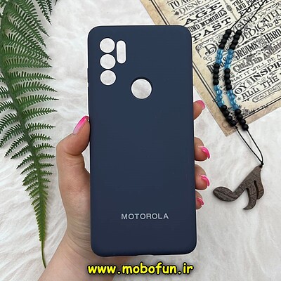 قاب گوشی Moto G60S موتورولا سیلیکونی اورجینال سورا SORA پاک کنی درجه یک زیربسته محافظ لنز دار سرمه ای کد 8