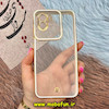 قاب گوشی Redmi A1 - Redmi A2 شیائومی طرح الکتروپلیتینگ ژله ای شفاف اورجینال محافظ لنز دار سفید کد 87