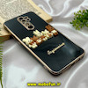 قاب گوشی Redmi Note 8 Pro شیائومی طرح ژله ای مای کیس گلد لاین دور طلایی عروسکی سه بعدی محافظ لنز دار مشکی کد 918