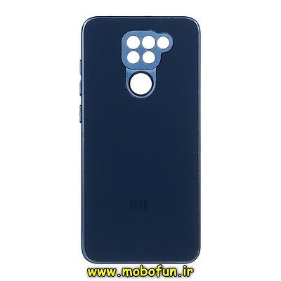 قاب گوشی Redmi Note 9 شیائومی مدل PVD ضد خش پشت گلس شیشه ای محافظ لنز دار سرمه ای کد 653