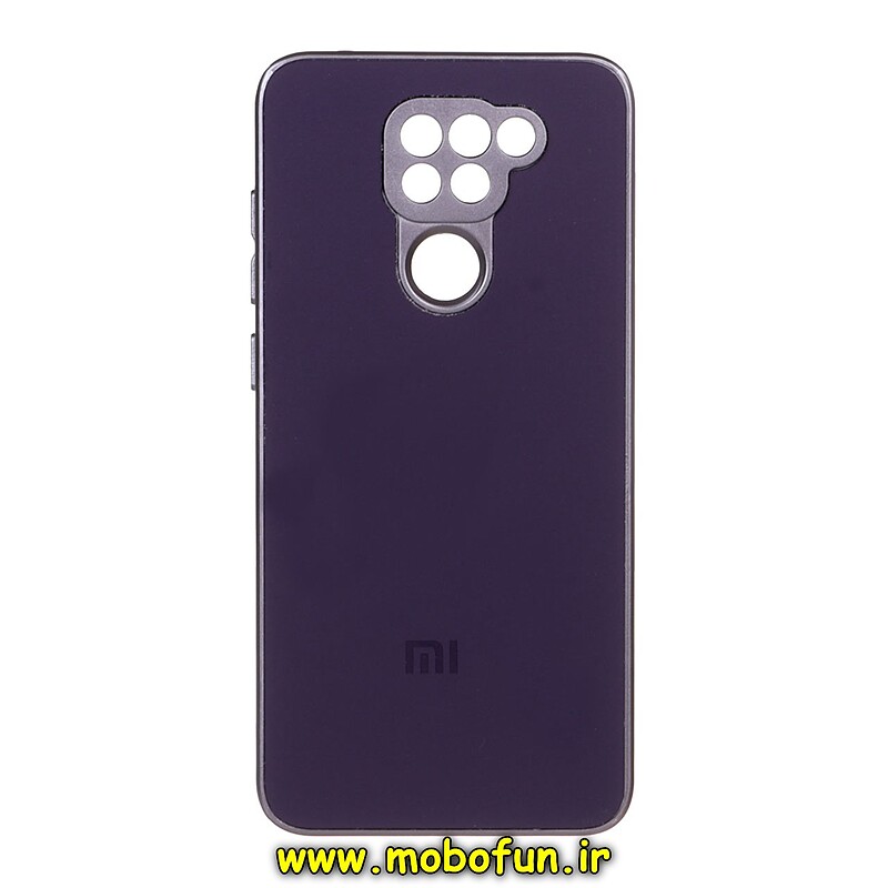 قاب گوشی Redmi Note 9 شیائومی مدل PVD ضد خش پشت گلس شیشه ای محافظ لنز دار بنفش کد 656