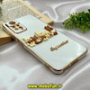 قاب گوشی Xiaomi Redmi Note 11 Pro 4G Global - Redmi Note 11 Pro 5G Global - Redmi Note 11E Pro 5G - Redmi Note 12 Pro 4G شیائومی طرح ژله ای مای کیس گلد لاین دور طلایی عروسکی سه بعدی محافظ لنز دار سفید کد 22
