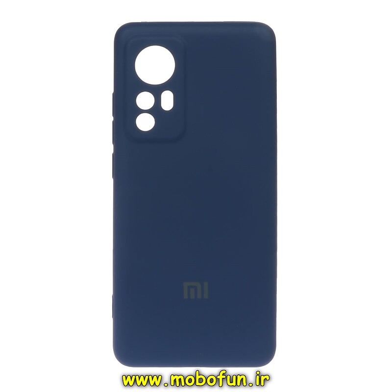 قاب گوشی Xiaomi 12 - Xiaomi 12X شیائومی سیلیکونی های کپی زیر بسته محافظ لنز دار سرمه ای کد 141