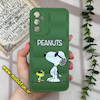 قاب گوشی Galaxy A14 4G - Galaxy A14 5G سامسونگ سیلیکون ژله ای طرح سگ PEANUTS پافر PC زیر بسته محافظ لنز دار سبز تیره کد 960