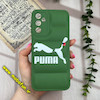 قاب گوشی Galaxy A14 4G - Galaxy A14 5G سامسونگ سیلیکون ژله ای طرح پوما PUMA پافر PC زیر بسته محافظ لنز دار سبز تیره کد 966