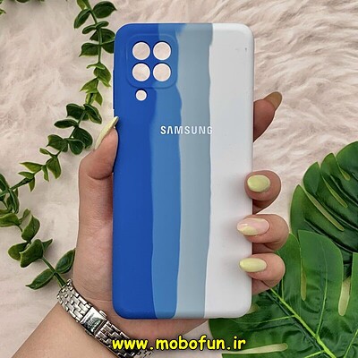 قاب گوشی Galaxy A22 4G - Galaxy M32 4G سامسونگ سیلیکونی اورجینال آبرنگی رنگین کمانی پاک کنی درجه یک زیربسته محافظ لنز دار کد 813