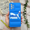 قاب گوشی Galaxy A32 5G سامسونگ سیلیکون ژله ای طرح پوما PUMA پافر PC زیر بسته محافظ لنز دار آبی کاربنی کد 365