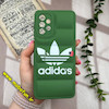 قاب گوشی Galaxy A32 5G سامسونگ سیلیکون ژله ای طرح آدیداس adidas پافر PC زیر بسته محافظ لنز دار سبز کد 367