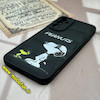 قاب گوشی Galaxy A34 سامسونگ سیلیکون ژله ای طرح سگ PEANUTS پافر PC زیر بسته محافظ لنز دار مشکی کد 736