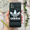 قاب گوشی Galaxy A51 سامسونگ سیلیکون ژله ای طرح آدیداس adidas پافر PC زیر بسته محافظ لنز دار مشکی کد 1104