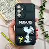 قاب گوشی Galaxy A54 سامسونگ سیلیکون ژله ای طرح سگ PEANUTS پافر PC زیر بسته محافظ لنز دار مشکی کد 1029