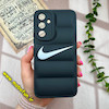 قاب گوشی Galaxy A54 سامسونگ سیلیکون ژله ای طرح نایکی NIKE پافر PC زیر بسته محافظ لنز دار مشکی کد 1030