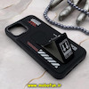 قاب گوشی iPhone 12 Pro Max آیفون چرمی اورجینال CASETIFY کاشن CATION دور سیلیکونی استندشو مشکی کد 881