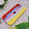 قاب گوشی iPhone 13 آیفون سیلیکونی اورجینال آبرنگی رنگین کمانی پاک کنی درجه یک زیربسته محافظ لنزدار کد 788