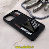 قاب گوشی iPhone 13 Pro Max آیفون چرمی اورجینال CASETIFY کاشن CATION دور سیلیکونی استندشو مشکی کد 816