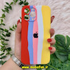 قاب گوشی iPhone 13 Pro Max آیفون سیلیکونی اورجینال رنگین کمانی پاک کنی درجه یک زیربسته محافظ لنز دار کد 817