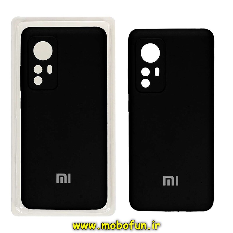 قاب گوشی Xiaomi 12 - Xiaomi 12X شیائومی سیلیکونی اورجینال پاک کنی سورا SORA درجه یک زیربسته محافظ لنز دار مشکی کد 143