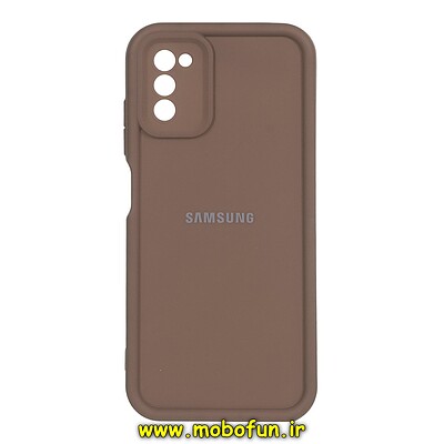 قاب گوشی Galaxy A02S - Galaxy A03S سامسونگ طرح سیلیکونی Solid محافظ لنزدار نسکافه ای کد 447