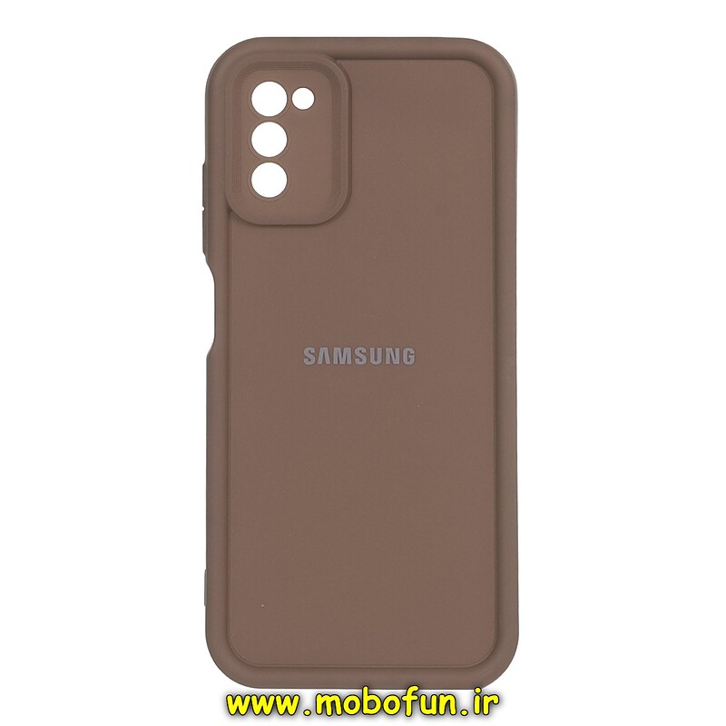 قاب گوشی Galaxy A02S - Galaxy A03S سامسونگ طرح سیلیکونی Solid محافظ لنزدار نسکافه ای کد 447