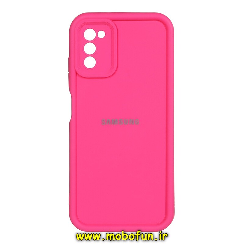 قاب گوشی Galaxy A02S - Galaxy A03S سامسونگ طرح سیلیکونی Solid محافظ لنزدار صورتی فانتزی کد 448