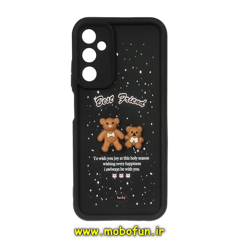 قاب گوشی Galaxy A05S سامسونگ طرح سیلیکونی Solid عروسکی برجسته محافظ لنزدار طرح CUTE مشکی کد 216