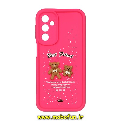 قاب گوشی Galaxy M34 سامسونگ طرح سیلیکونی Solid عروسکی برجسته محافظ لنزدار طرح CUTE صورتی فانتزی کد 22