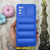 قاب گوشی Galaxy A02S - Galaxy A03S سامسونگ سیلیکون ژله ای  پافر PC زیر بسته محافظ لنز دار آبی کد 451