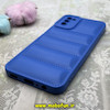قاب گوشی Galaxy A02S - Galaxy A03S سامسونگ سیلیکون ژله ای  پافر PC زیر بسته محافظ لنز دار آبی کد 451