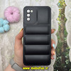 قاب گوشی Galaxy A02S - Galaxy A03S سامسونگ سیلیکون ژله ای  پافر PC زیر بسته محافظ لنز دار مشکی کد 30416