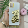 قاب گوشی Galaxy A04 - Galaxy M13 5G سامسونگ سیلیکونی ژله ای سه بعدی برجسته گلد لاین طرح خرس تدی سفید کد 369