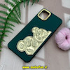 قاب گوشی Galaxy A04 - Galaxy M13 5G سامسونگ سیلیکونی ژله ای سه بعدی برجسته گلد لاین طرح خرس تدی سبز کد 372