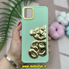 قاب گوشی Galaxy A04 - Galaxy M13 5G سامسونگ سیلیکونی ژله ای سه بعدی برجسته گلد لاین طرح خرس تدی سبز پاستلی کد 373