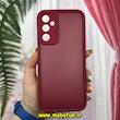 قاب گوشی Galaxy A05S سامسونگ طرح سیلیکونی Solid چرمی کبریتی محافظ لنزدار قرمز کد 237
