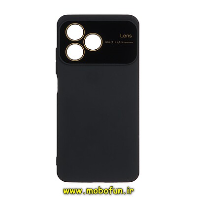 قاب گوشی Realme C53 ریلمی سیلیکونی Camera Lens زیر بسته محافظ لنز دار مشکی کد 14