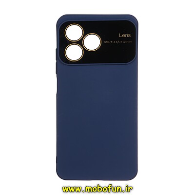 قاب گوشی Realme C53 ریلمی سیلیکونی Camera Lens زیر بسته محافظ لنز دار سرمه ای کد 15