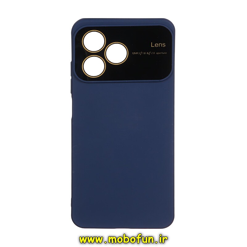 قاب گوشی Realme C53 ریلمی سیلیکونی Camera Lens زیر بسته محافظ لنز دار سرمه ای کد 15