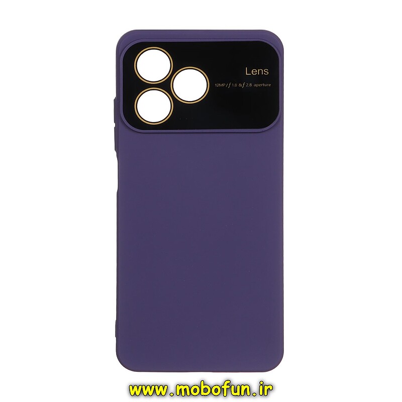 قاب گوشی Realme C53 ریلمی سیلیکونی Camera Lens زیر بسته محافظ لنز دار بنفش کد 16