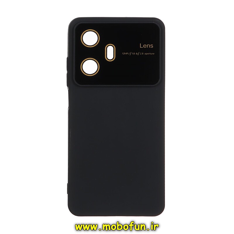 قاب گوشی Realme C55 ریلمی سیلیکونی Camera Lens زیر بسته محافظ لنز دار مشکی کد 6