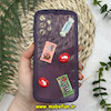 قاب گوشی Galaxy A13 4G سامسونگ طرح ژله ای شفاف بالشتی سه بعدی عروسکی محافظ لنز دار بنفش کد 1012