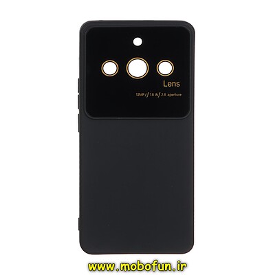 قاب گوشی Realme 11 Pro Plus ریلمی سیلیکونی Camera Lens زیر بسته محافظ لنز دار مشکی کد 14