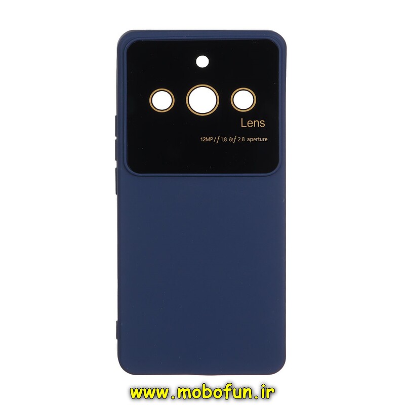 قاب گوشی Realme 11 Pro Plus ریلمی سیلیکونی Camera Lens زیر بسته محافظ لنز دار سرمه ای کد 15