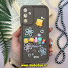 قاب گوشی Galaxy A15 سامسونگ طرح سیلیکونی Solid عروسکی برجسته محافظ لنزدار طرح خانواده باب اسفنجی قهوه ای کد 388