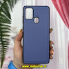 قاب گوشی Galaxy A21S سامسونگ اورجینال چرمی Leather Case لدر کیس Q Series بنفش کد 1048