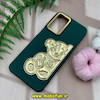 قاب گوشی Galaxy A23 سامسونگ سیلیکونی ژله ای سه بعدی برجسته گلد لاین طرح خرس تدی سبز کد 619