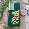 قاب گوشی Galaxy A23 سامسونگ سیلیکونی ژله ای سه بعدی برجسته گلد لاین طرح خرس تدی سبز کد 619