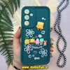 قاب گوشی Galaxy A35 سامسونگ طرح سیلیکونی Solid عروسکی برجسته محافظ لنزدار طرح خانواده باب اسفنجی سبز تیره کد 177