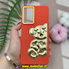 قاب گوشی Galaxy A73 سامسونگ سیلیکونی ژله ای سه بعدی برجسته گلد لاین طرح خرس تدی قرمز کد 947